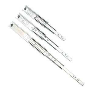 Rieles de Deslizamiento para Cajones de Tres Secciones, Estrechos de 30 mm, Delgados y Silenciosos, para Escritorios de Computadora, Bandejas para Teclado, Gabinetes, Hechos de Acero, 45 mm de Ancho - Product Image 3