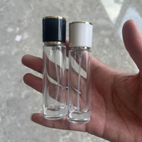 Flacon de parfum rond en verre de haute qualité avec pulvérisateur à sertir, diffuseur de parfum classique de luxe vide et rechargeable, usage moderne