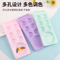Plateaux en plastique pour vernis à ongles, palette rectangulaire pour mélange de couleurs, plateau porte-peinture, fournitures pour ongles, accessoires de peinture pour ongles