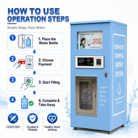 Máquina Expendedora de Agua Automática Comercial para Exteriores, 24 Horas, Sistema de Ósmosis Inversa, Estación de Llenado de Agua Potable Purificada