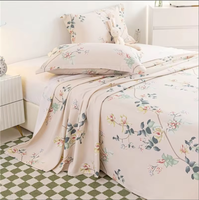 Parure de lit ShiSilk 100% bambou tissé simple, pour lit familial 140*106, rafraîchissante, respirante, 300TC, écologique, personnalisable, durable