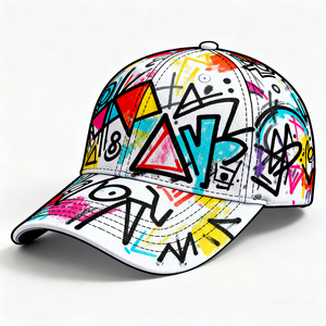 カスタム グラフィティ フルデジタルプリント ストリートウェア アウトドア スポーツ ダッドハット 6パネル サンシェード ベースボールキャップ - Product Image 3