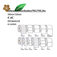 Imprimante Zebra GK420t compatible 4x6 pouces 100x150mm rouleau d'étiquettes thermiques directes adapté à l'expédition de colis et aux codes à barres