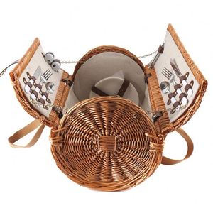 Juego de Picnic con Manta, Cesta para Frutas, Quesos, Flores, Vaina, Marca Preparar, Conjunto de Nevera con Cestas de Mimbre, Maleta y Bolsas para Champaña - Product Image 1