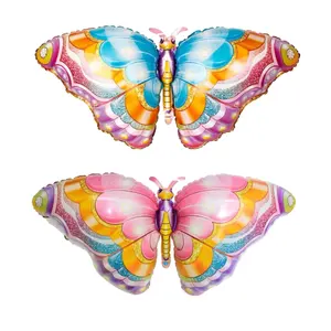 Laser Large Butterfly Shaped Balloons Colorful Insect Animal Aluminum Foil Birthday Themed Party Balloons