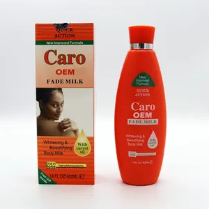 CARO白色褪色牛奶和胡萝卜油可提亮皮肤滋养滋润光滑令人愉悦的香气身体乳液400毫升