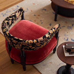 Fauteuil d'appoint contemporain en bois de frêne artisanal et tissu ramie avec pieds à cadre perlé, <span class=keywords><strong>chaise</strong></span> <span class=keywords><strong>longue</strong></span> - Product Image 3