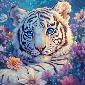 Pittura diamantata rotonda diretta in fabbrica 5D pittura decorativa <span class=keywords><strong>leopardo</strong></span> animale - Product Image 1