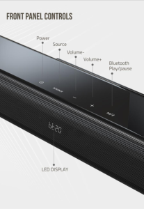 Barre de son 2.1 canaux 120W avec caisson de basses 8 pouces, système de haut-parleurs home cinéma sans fil Dolby Audio pour TV, vente en gros HT-388D - Product Image 5