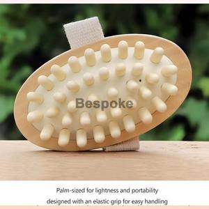 Cepillo de Masaje de Madera Natural con Logotipo Personalizado, Agarre Ergonómico, Peine Masajeador para Cuero Cabelludo, Relajación Corporal, Cepillo para el Cabello - Product Image 6
