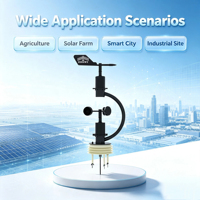 Station météo multi-paramètres extérieure RS485 Modbus-RTU pour la mesure de la vitesse du vent, de la température et de l'humidité, idéale pour les projets solaires et la surveillance des villes intelligentes