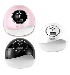 Fashion High Power 60w Fast Drying Pink/white/black Rechargeable Uv Led Nail Lamp For Manicure Tool