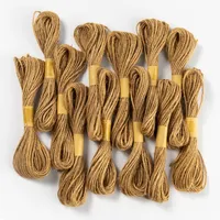 Cordon en jute tressé léger, naturel, 3 brins, torsadé, pour artisanat, emballage cadeau, décoration florale