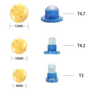Ampoules LED pour instruments de voiture T3 T42 T47, feux indicateurs COB, feux de console centrale, feux d'affichage, 12V 1W, petites lumières - Product Image 3