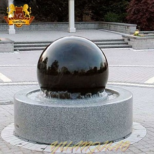 Sân Hiện Đại Sân Vườn Lớn Đá Cẩm Thạch Đen Ngoài Trời Nổi Tròn Bóng Nước Đài Phun Nước Để Bán - Product Image 3