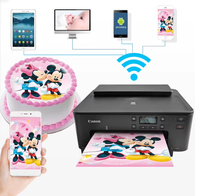 Neuer Digitaler Kuchendrucker TS708/Bild/Reispapier Fünffarbige Tintenpatrone Halbautomatischer USB/Wi-Fi Lollipop Lebensmitteldrucker