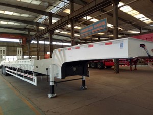 <span class=keywords><strong>2</strong></span> gandar tempat tidur rendah Semi Trailer untuk dijual kendaraan baru Master 58 Ton Trailer tempat tidur rendah panas tugas berat - Product Image 4