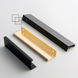 Aluminum Modern Right Angle Edge G Shape Cabinet <strong>Door</strong> Handle for <strong>Bedroom</strong> Kitchen Bathroom Living Room Wardrobe and Dresser - Product Image 5
