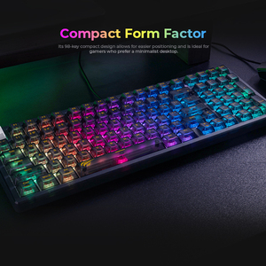<span class=keywords><strong>Teclado</strong></span> Mecánico para Juegos <span class=keywords><strong>Havit</strong></span> KB875L, 98 Teclas, Intercambiables en Caliente, Luces RGB, Retroiluminación Totalmente Transparente, con Estructura de Junta - Product Image 6