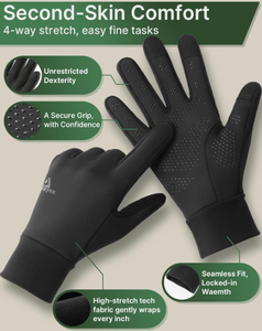 Gants d'hiver pour femmes et hommes, pour temps <span class=keywords><strong>froid</strong></span>, écran tactile, doublure à 3 couches, pour le sport, la <span class=keywords><strong>moto</strong></span>, la course, le cyclisme, la conduite - Product Image 6