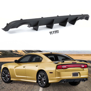 Diffuseur de pare-chocs arrière pour 12 2013 2014 <span class=keywords><strong>Dodge</strong></span> <span class=keywords><strong>Charger</strong></span> SRT8 Lip Spoiler Matte Black - Product Image 1