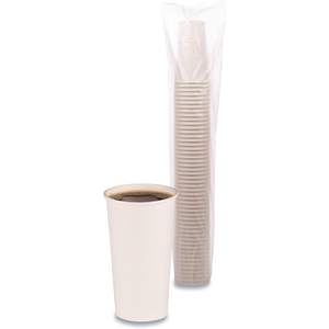 Vasos Desechables Blancos para Bebidas Calientes Boardwalk de 20 oz, 12 Vasos por Funda, 50 Fundas por Caja, 50 Cajas por Cartón - Product Image 2