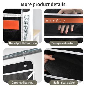 Organisateur suspendu à 5/6 couches avec poches latérales en filet pour porte ou mur, idéal pour le rangement dans les placards et salles de bain - Product Image 3