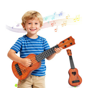 Cadeau de <span class=keywords><strong>maternelle</strong></span>, jouets musicaux pour enfants, mini ukulélé à 4 cordes haute simulation, guitare <span class=keywords><strong>classique</strong></span> jouet, instruments de <span class=keywords><strong>musique</strong></span> - Product Image 1