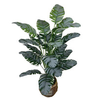 Venta al por Mayor de Planta Artificial Decorativa de Plátano del Viajero en Maceta, 24 Cabezas, Verde, Sin Maceta