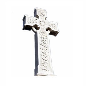 Monument funéraire poli en <span class=keywords><strong>granit</strong></span> noir Sctlpture pierre tombale <span class=keywords><strong>croix</strong></span> celtique conception cimetière pierre tombale - Product Image 3