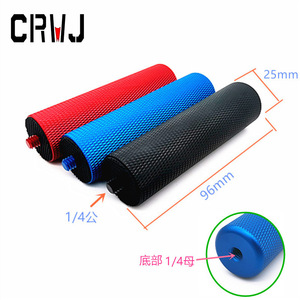 Poignée en alliage d'aluminium CRWJ 25mmx96mm avec fixation rapide à vis 1/4 pour support de caméra ou perche à selfie - Product Image 1