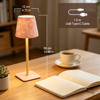 Lampe de bureau LED sans fil moderne avec capteur tactile, lumière d'ambiance portable pour chambre, table à manger, hôtel, décoration intérieure