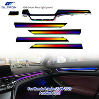 Für Honda Inspire 2019-2022 Glefon 64 Farben App-Steuerung 12V 3-5W Auto-Innenraum-Ambientebeleuchtungs-Set Plug-and-Play Atmosphärenlampe