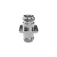 Adaptateur RF N-KFKM N Femelle vers N Femelle à 4 Trous, Bride Carrée 25,4 mm / 1 Pouce pour Montage sur Rack/Panel, Connecteurs Coaxiaux RF, Adaptateur N