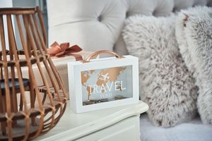 Huchas para dinero, Caja de Ahorro blanca para monedas con asa, Banco de monedas, caja de fondo de viaje para adultos, caja de dinero sombra - Product Image 4