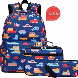 Elementary Bookbag Satchels For Primary Boys Girls School Bag Backpack Set With Lunch Kits