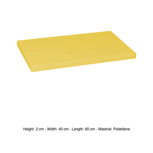 Planche à découper en polyéthylène jaune 60 × 40 × 2 h cm - Product Image 3