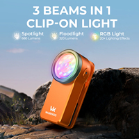 Lampe de poche HD03 à clipser 680LM USB-C lampe de poche rechargeable Mini projecteur/projecteur portable torche EDC RGB avec aimant
