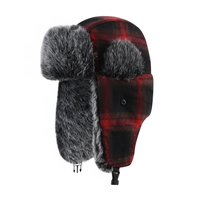 Gorro Ushanka Térmico de Invierno Personalizado QJ OEM, Nuevo Gorro LeiFeng a Cuadros para Hombre y Mujer, Gorros de Exterior Modernos de Alta Calidad