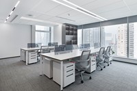 Ensemble de bureau moderne et simple, fabricant populaire de mobilier, postes de travail compartimentés pour quatre employés, ignifuge, qualité commerciale