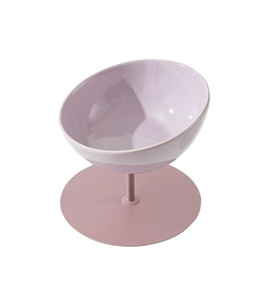 New Design Elevated Ceramic Cat Puppy Food <b>Bowl</b> <b>Raised</b> Neck Protection Stylish Ceramic <b>Pet</b> Plate <b>Bowl</b> with Metal Stand Base - Product Image 1