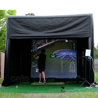 Cage gonflable de filet de simulateur d'oscillation de pratique de golf d'intérieur et extérieur