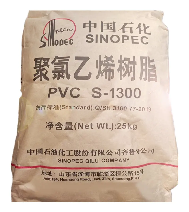 Sinopec pvc resin S1300 s700 s1000 s800 ethylene based PVC suspension method
