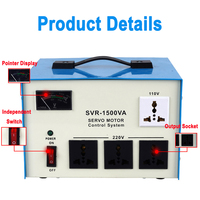 Regulador de Voltaje de CA Automático de 1500VA, Tipo Servo, 160-250V AVR para Electrodomésticos