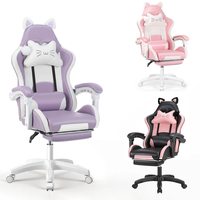 Chaise de jeu pour étudiants au prix d'usine, accoudoirs réglables, mousse haute densité, cuir, coussin de nuque personnalisé, chaise PC réglable en hauteur