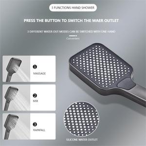 Ensemble <span class=keywords><strong>de</strong></span> <span class=keywords><strong>douche</strong></span> thermostatique <span class=keywords><strong>de</strong></span> luxe boutons <span class=keywords><strong>de</strong></span> piano gris nickel brossé jet supérieur à effet pluie pressurisé avec <span class=keywords><strong>pommeau</strong></span> <span class=keywords><strong>de</strong></span> <span class=keywords><strong>douche</strong></span> en plastique - Product Image 6