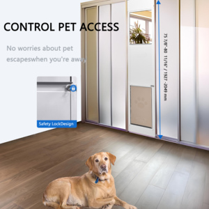 Porta per Animali Domestici di Alta Qualità, Grande Formato, Prezzo Conveniente, con <span class=keywords><strong>Vetro</strong></span> Scorrevole, Serratura e Sistema a Chiusura Magnetica - Product Image 5