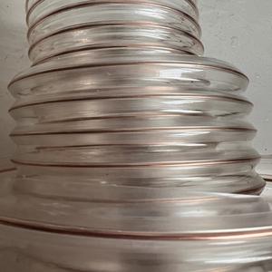 PU grand diamètre fil d'acier <span class=keywords><strong>copeaux</strong></span> de poussière de bois hautement Flexible compressible industrie <span class=keywords><strong>aspiration</strong></span> spirale <span class=keywords><strong>tuyau</strong></span> de conduit en plastique - Product Image 2