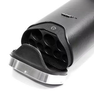 Lüks deri üç delikli 1/<span class=keywords><strong>2</strong></span> çubuk kutusu çantası 3*5 Snooker Cue havuz çanta bilardo durumda - Product Image 5