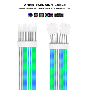 Selección de múltiples especificaciones 2 * 8pin rgb argb psu extended Line <span class=keywords><strong>GPU</strong></span> computadora RGB LED LIGHT extended Power Line - Product Image 5